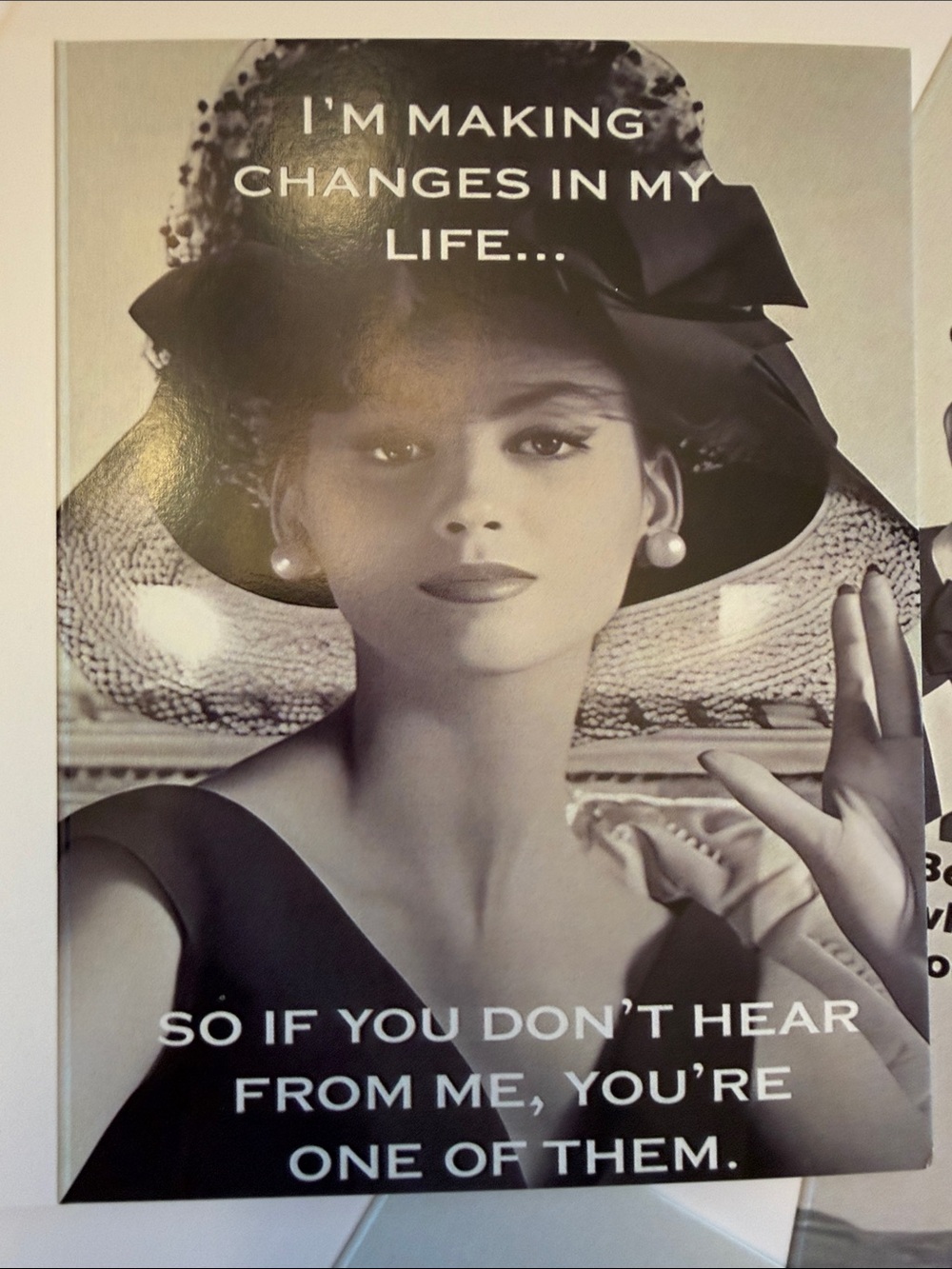 💕5/25💕Vintage-Inspired Black & White Quote Card Choose One - Picture 4 of 7